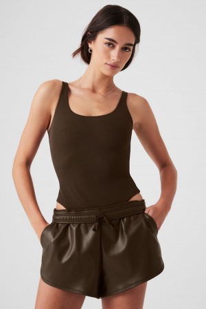 Body Alo Yoga Mesh Sheer Illusion Mujer Espresso | Mexico WCH-982451