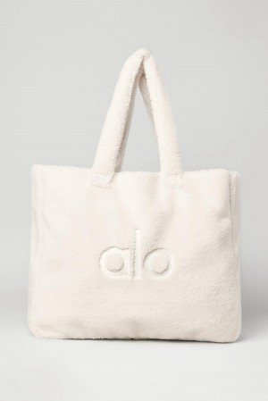Bolso Tote Alo Yoga Foxy Sherpa Mujer Ivory | Mexico LJE-584310