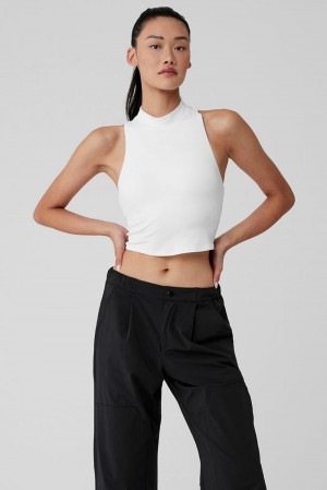 Bra Tank Alo Yoga Alosoft Top That Mujer Blancos | Mexico YJU-076541