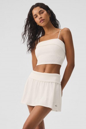 Bra Tank Alo Yoga Doubles Only Mujer Ivory | Mexico UJM-045921
