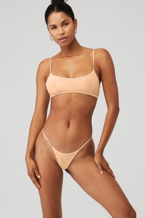 Bralettes Alo Yoga Airmesh Venuslette Mujer Champagne | Mexico OKI-721964