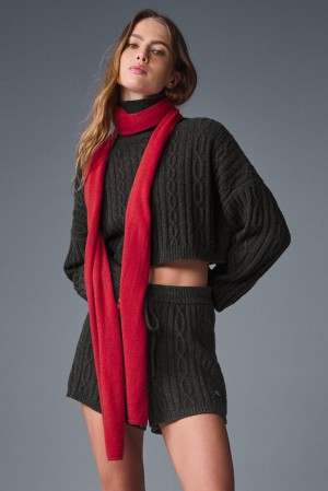 Bufanda Alo Yoga Cashmere Light Frosted Mujer Rojos | Mexico SFG-741825
