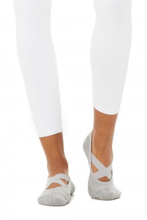 Calcetines Alo Yoga Pivot Barre Barres Mujer Grises | Mexico ZER-731426