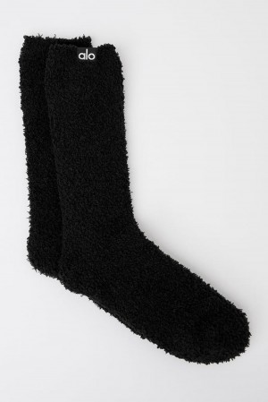 Calcetines Alo Yoga Plush Lush Mujer Negros | Mexico AVX-428590