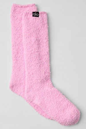 Calcetines Alo Yoga Plush Lush Mujer Rosas | Mexico LBY-620831