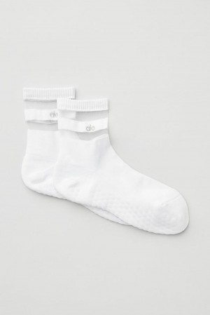 Calcetines Alo Yoga Pulse Grip Mujer Blancos | Mexico HSY-219763