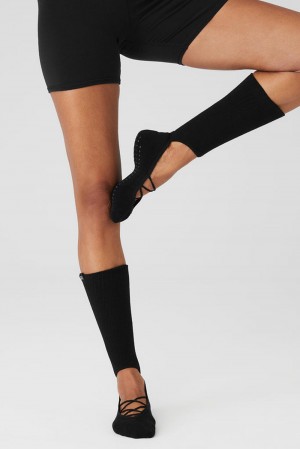 Calcetines Alo Yoga Strappy Siren Grip Mujer Negros | Mexico OKG-318904