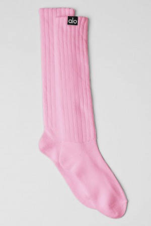 Calcetines Alo Yoga Unisex Scrunch Mujer Rosas | Mexico YZN-854213