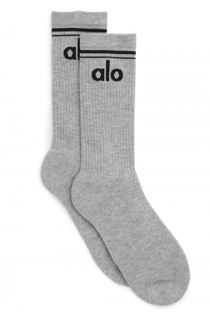 Calcetines Alo Yoga Unisex Throwback Mujer Grises Negros | Mexico GNB-751986