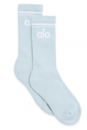 Calcetines Alo Yoga Unisex Throwback Mujer Azules Blancos | Mexico KHQ-728359