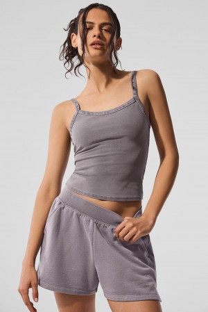 Camiseta De Tirantes Para Correr Alo Yoga Washed Alosoft Sweet Talker Mujer Grises Azules | Mexico CRX-275830