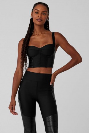 Camiseta De Tirantes Para Correr Alo Yoga Airlift Winter Warm Cropped Supermoto Mujer Negros | Mexico YUP-420361