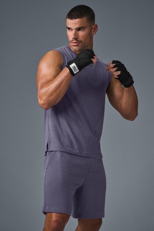 Camiseta De Tirantes Para Correr Alo Yoga The Triumph Muscle Hombre Italian Plum | Mexico LXN-063417