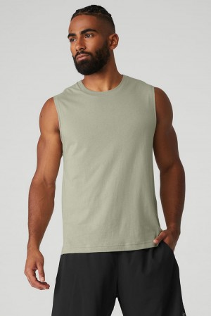 Camiseta De Tirantes Para Correr Alo Yoga The Triumph Muscle Hombre Limestone | Mexico HSO-485321
