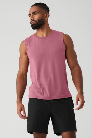 Camiseta De Tirantes Para Correr Alo Yoga The Triumph Muscle Hombre Mars Clay | Mexico RVU-873041