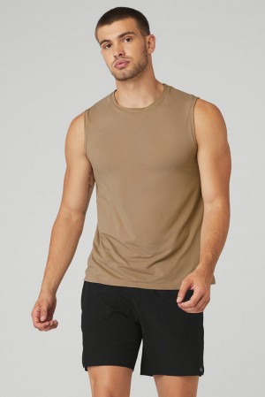 Camiseta De Tirantes Para Correr Alo Yoga Idol Performance Hombre Gravel | Mexico YPT-136459