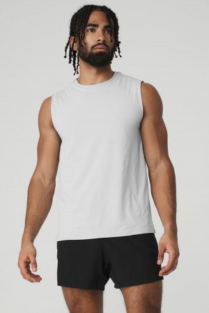 Camiseta De Tirantes Para Correr Alo Yoga Idol Performance Hombre Titanium | Mexico CWU-072941