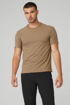 Camisetas Para Correr Alo Yoga Idol Performance Hombre Gravel | Mexico IDQ-309852