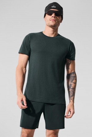 Camisetas Para Correr Alo Yoga Triumph Hombre Verdes | Mexico ZYN-732095