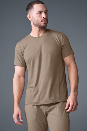 Camisetas Para Correr Alo Yoga Triumph Hombre Gravel | Mexico EAF-241035