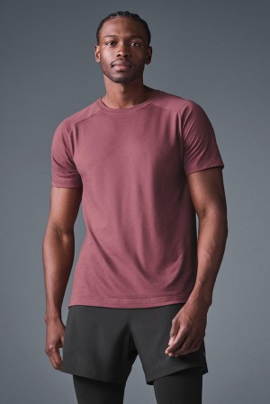Camisetas Para Correr Alo Yoga Triumph Raglan Hombre Vino | Mexico RON-720159