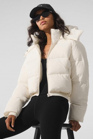 Chamarras Alo Yoga Foxy Mujer Ivory | Mexico KLX-802413