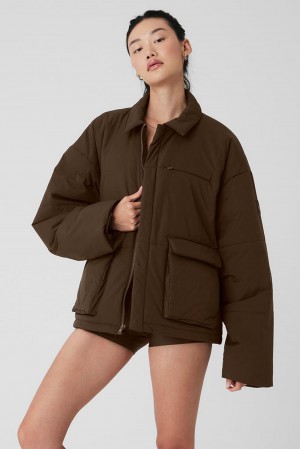 Chamarras Alo Yoga Voyage Utility Cargo Mujer Espresso | Mexico BJS-658102