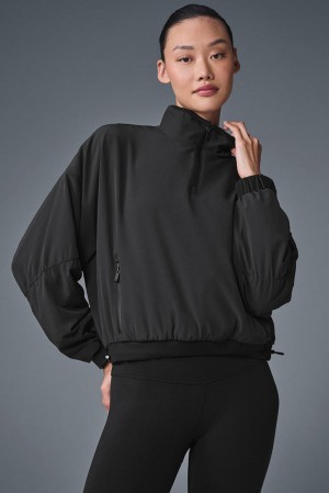 Coverup Alo Yoga Cropped Elevation Mujer Negros | Mexico POT-340975