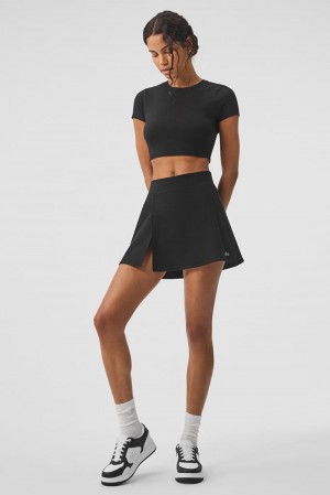 Falda Alo Yoga Alosoft Backspin Mujer Negros | Mexico YDF-623157