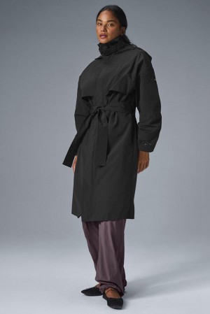 Gabardina Alo Yoga Crinkle On The Move Mujer Negros | Mexico VBY-091584