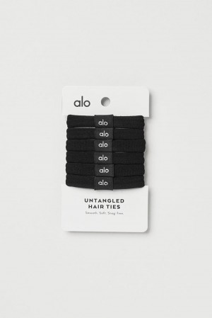 Hair Tie Alo Yoga Untangled Hair Tie 6-Pack Mujer Negros | Mexico PDU-481763