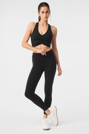 Leggins Alo Yoga 7/8 High-Waist Airbrush Mujer Negros | Mexico VLA-762405