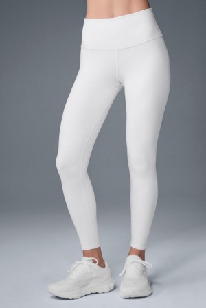 Leggins Alo Yoga 7/8 High-Waist Airbrush Mujer Blancos | Mexico ISU-841752