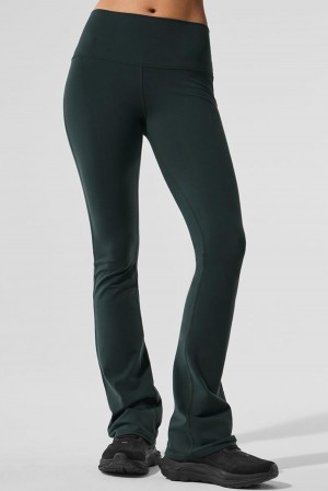Leggins Alo Yoga Airbrush High-Waist Bootcut Mujer Verdes | Mexico ROV-320754