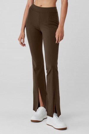 Leggins Alo Yoga Airbrush High-Waist Flutter Mujer Espresso | Mexico FXL-367208