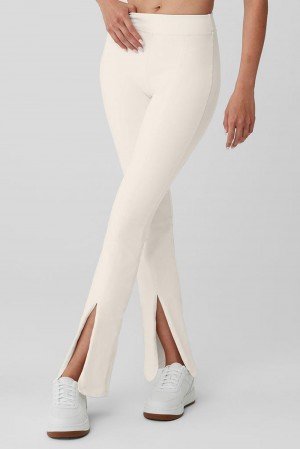 Leggins Alo Yoga Airbrush High-Waist Flutter Mujer Ivory | Mexico KLU-159240