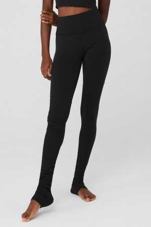 Leggins Alo Yoga Airbrush High-Waist Highlight Goddess Mujer Negros | Mexico WIC-264857