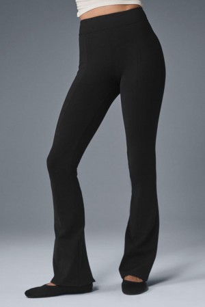 Leggins Alo Yoga Airbrush High-Waist Kick-Back Mujer Negros | Mexico EST-123907