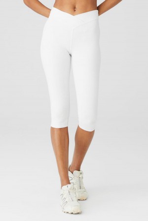 Leggins Alo Yoga Airbrush V-Cut Defineri Mujer Blancos | Mexico SYV-418059