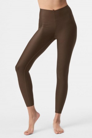Leggins Alo Yoga Airlift Strength Extreme High-Waist 7/8 Mujer Espresso | Mexico LNZ-618504