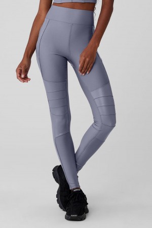 Leggins Alo Yoga Airlift Winter Warm High-Waist Supermoto Mujer Fog | Mexico BFL-510978
