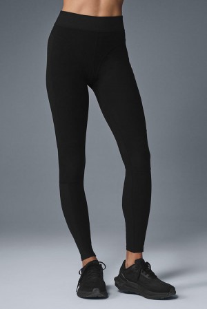Leggins Alo Yoga Alosoft High-Waist Head Start Mujer Negros | Mexico YFA-945162