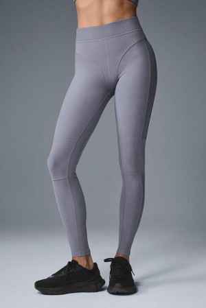 Leggins Alo Yoga Alosoft High-Waist Head Start Mujer Fog | Mexico QEW-425817