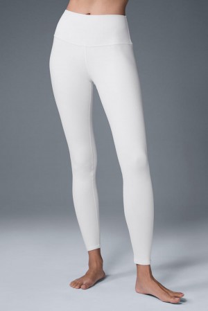 Leggins Alo Yoga High-Waist Airbrush Bottoms Mujer Blancos | Mexico UEV-436197