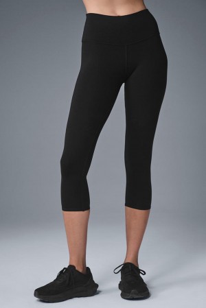Leggins Alo Yoga High-Waist Airbrushris Mujer Negros | Mexico OZL-796028