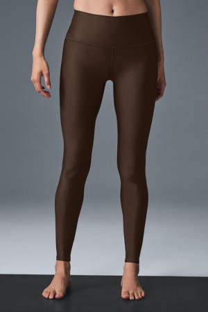 Leggins Alo Yoga High-Waist Airlift Mujer Espresso | Mexico KEC-259180