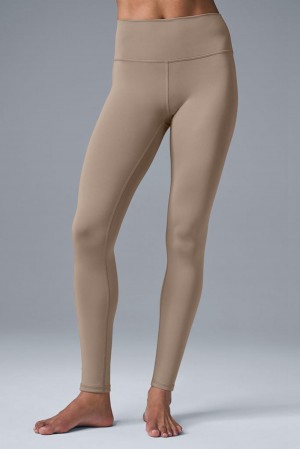 Leggins Alo Yoga High-Waist Airlift Mujer Gravel | Mexico IGX-458192