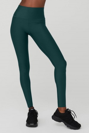 Leggins Alo Yoga High-Waist Airlift Mujer Verdes | Mexico WRD-517803