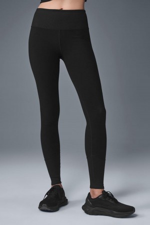 Leggins Alo Yoga High-Waist Alosoft Lounge Mujer Negros | Mexico WEU-261054