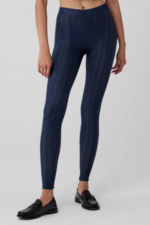 Leggins Alo Yoga High-Waist Euphoria Mujer Azul Marino | Mexico YUJ-087953